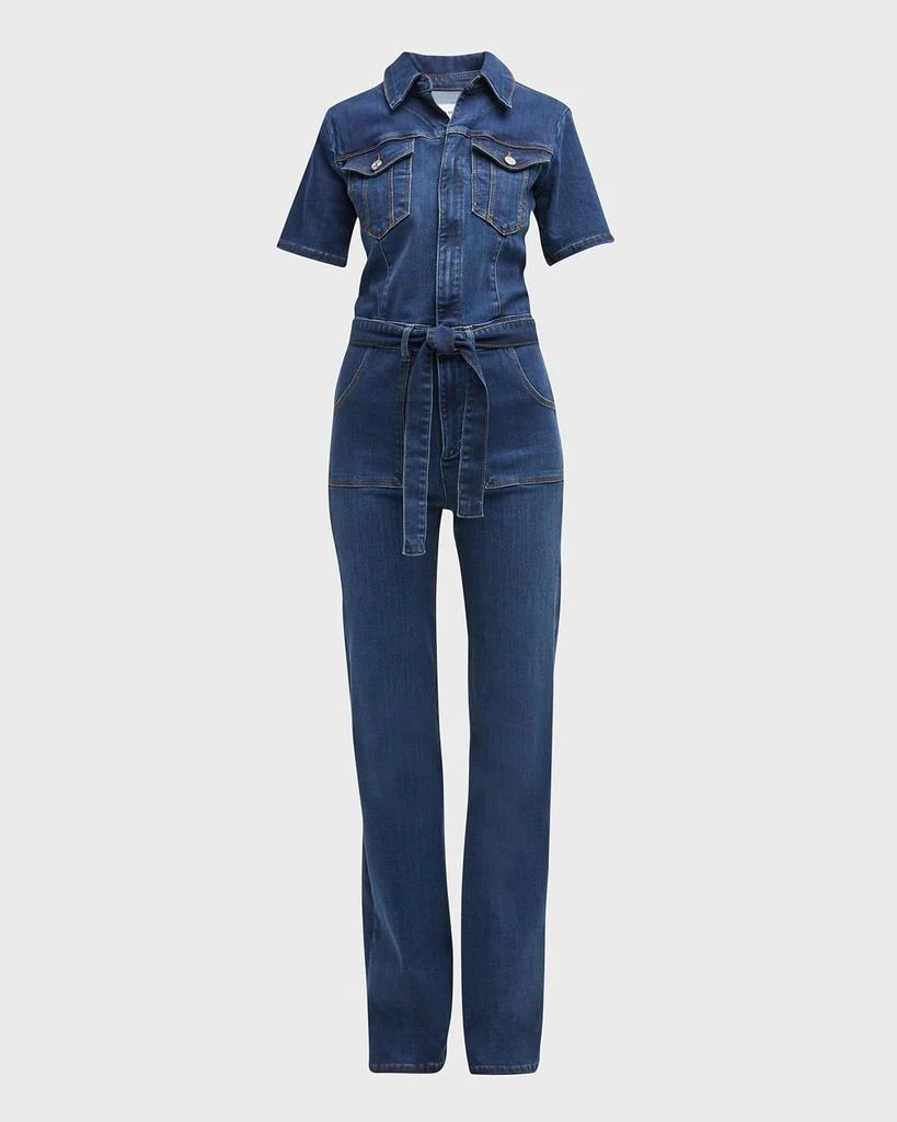 商品FRAME|Flare De Francoise Button-Front Denim Jumpsuit,价格¥1151,第2张图片详细描述