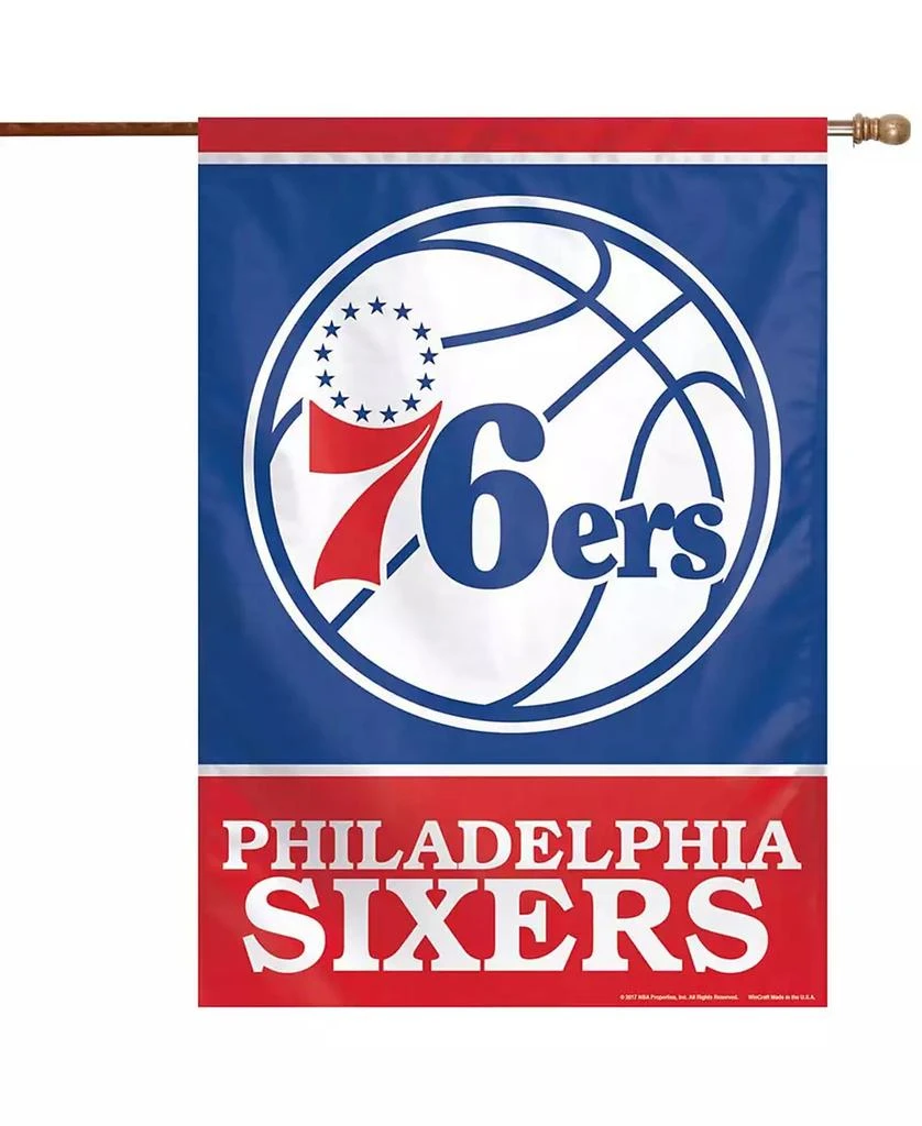 商品Wincraft|Multi Philadelphia 76Ers 28" x 40" Primary Logo Single-Sided Vertical Banner,价格¥232,第1张图片