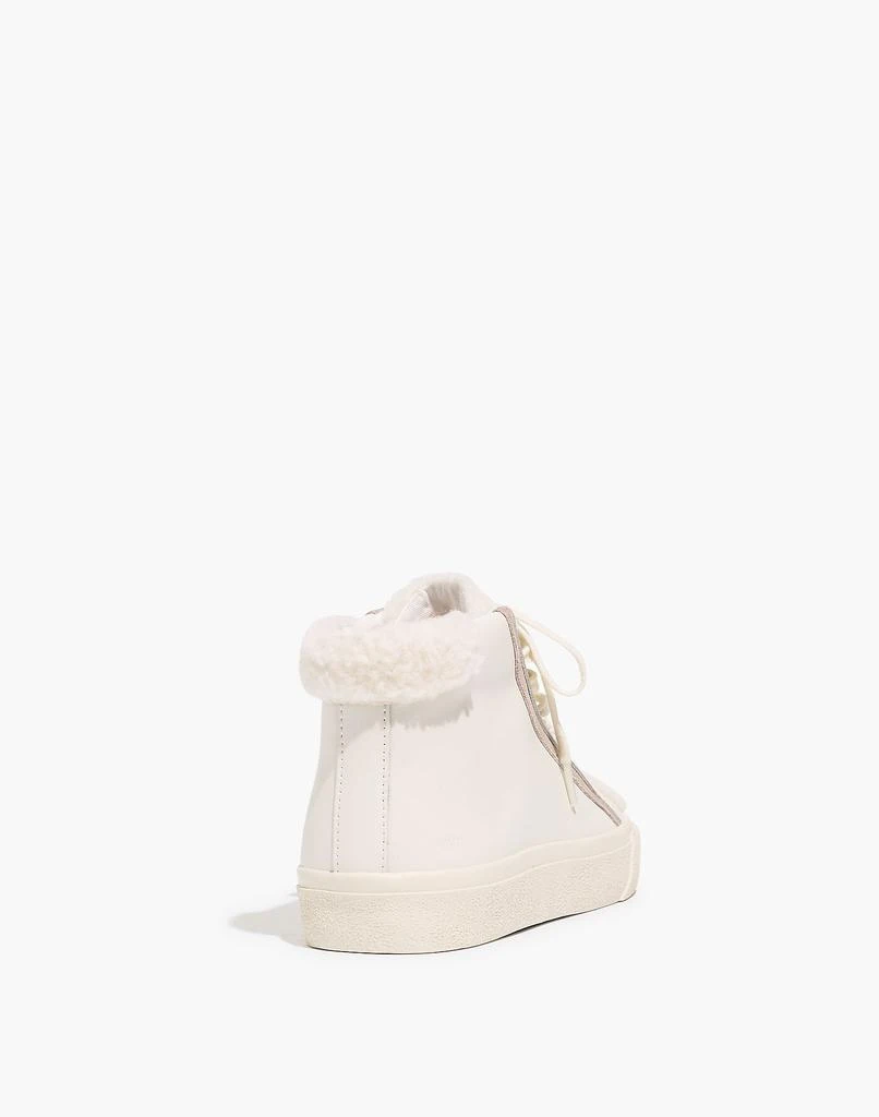 商品Madewell|Sidewalk High-Top Sneakers in Leather: Sherpa Edition,价格¥595,第3张图片详细描述