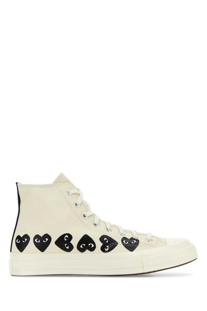 商品Comme des Garcons|Ivory Canvas Comme Des Garã§ons X Converse Sneakers,价格¥1348,第1张图片