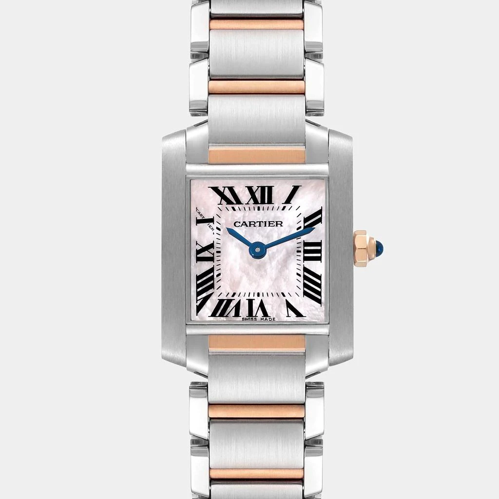 商品[二手商品] Cartier|Cartier Tank Francaise Steel Rose Gold MOP Ladies Watch W51027Q4 20 x 25 mm,价格¥35319,第3张图片详细描述