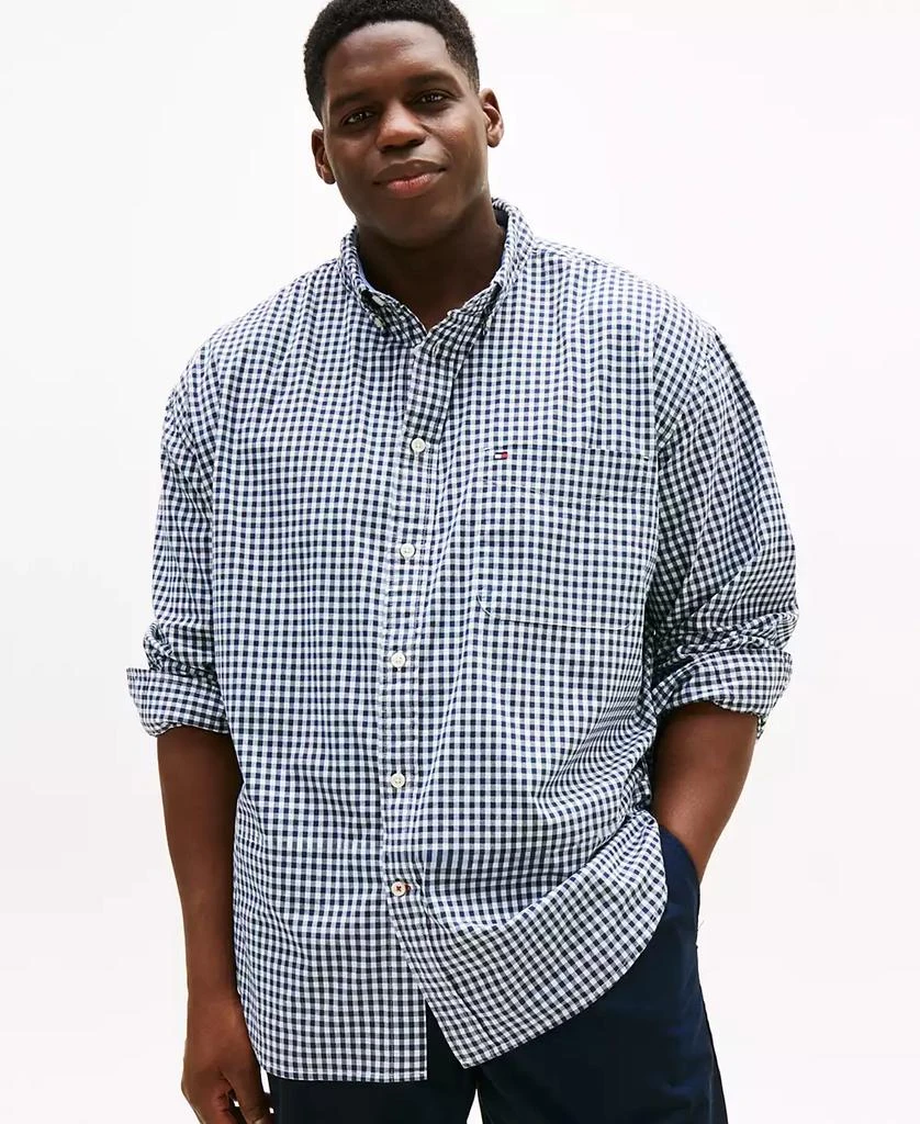 商品Tommy Hilfiger|Men's Big & Tall Classic-Fit Twain Stretch Check Shirt,价格¥374,第1张图片