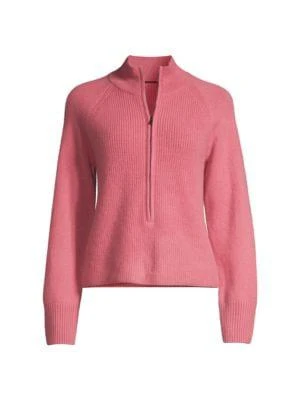 商品Tahari|Cashmere Zip-Up Sweater,价格¥485,第4张图片详细描述