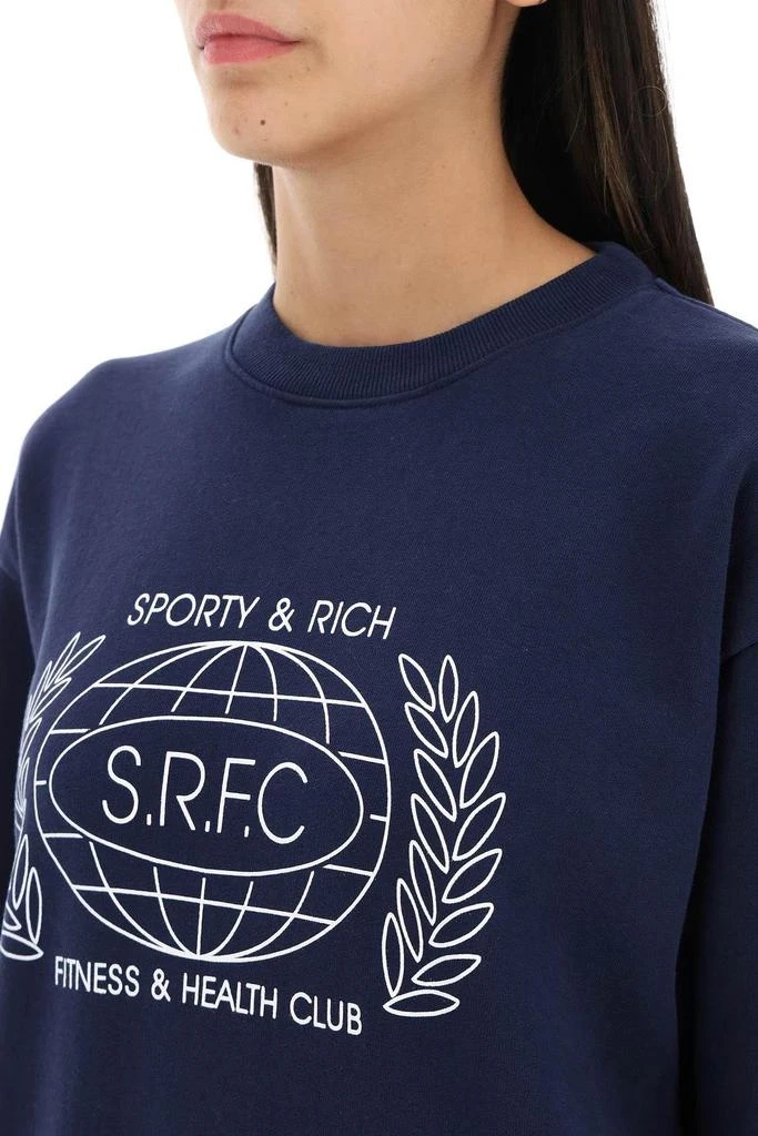 商品Sporty & Rich|S.R.F.C. COTTON SWEATSHIRT,价格¥393,第5张图片详细描述