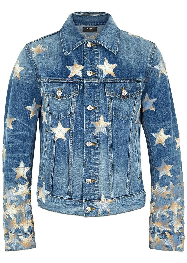商品AMIRI|X Chemist star-appliquéd denim jacket,价格¥9294,第1张图片