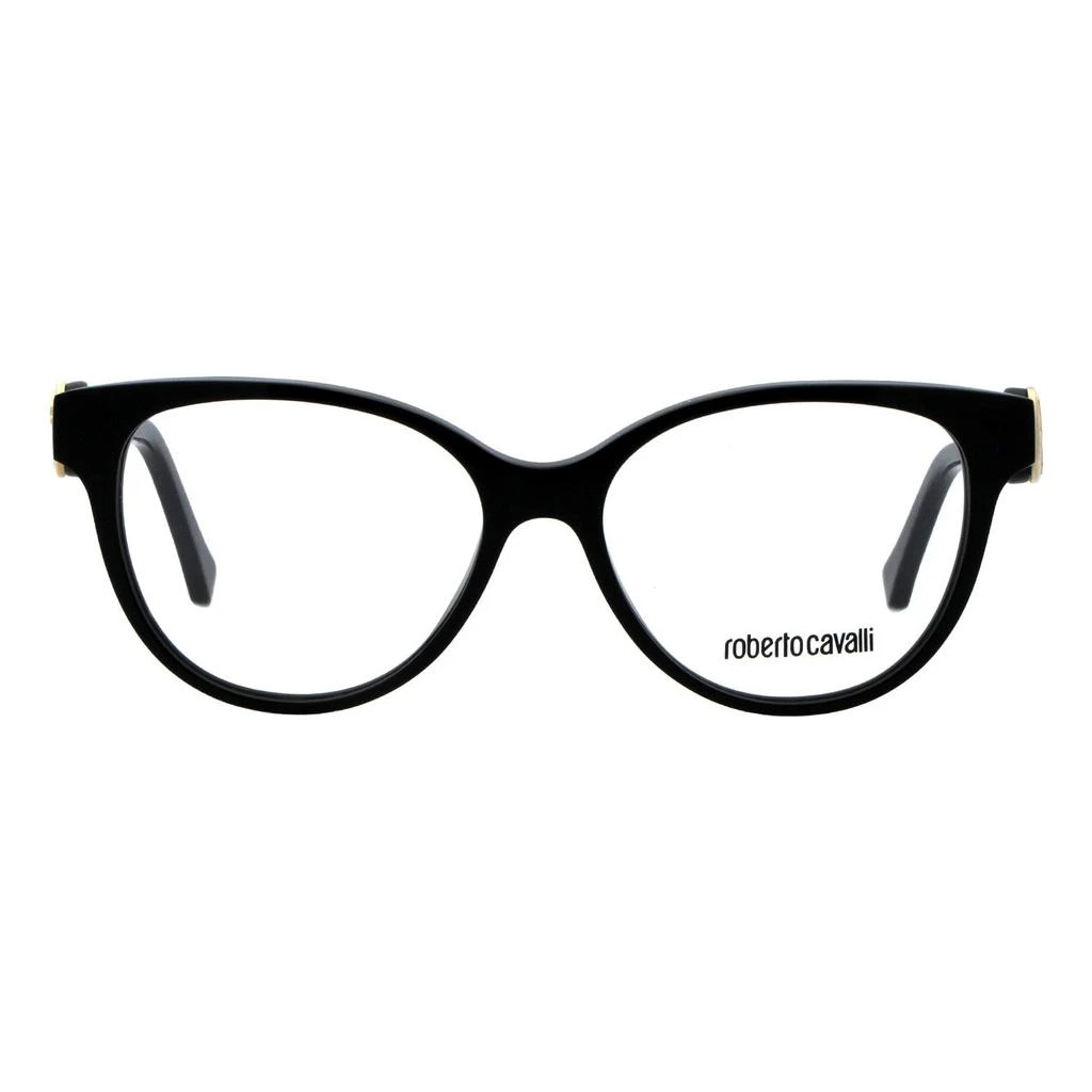 商品Roberto Cavalli|Figline Oval Eyeglasses RC5047 001 Shiny Black 52mm 5047,价格¥629,第2张图片详细描述