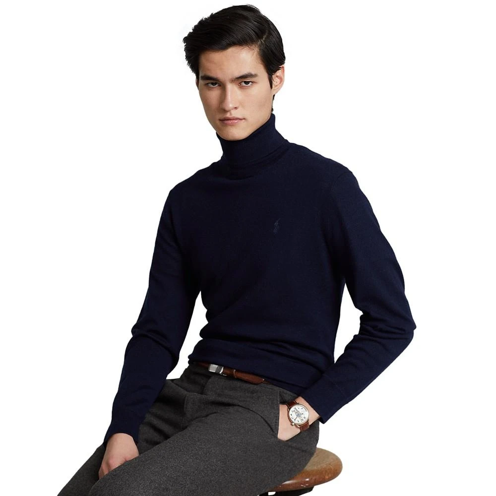 商品Ralph Lauren|Men's Washable Wool Turtleneck Sweater,价格¥682,第1张图片