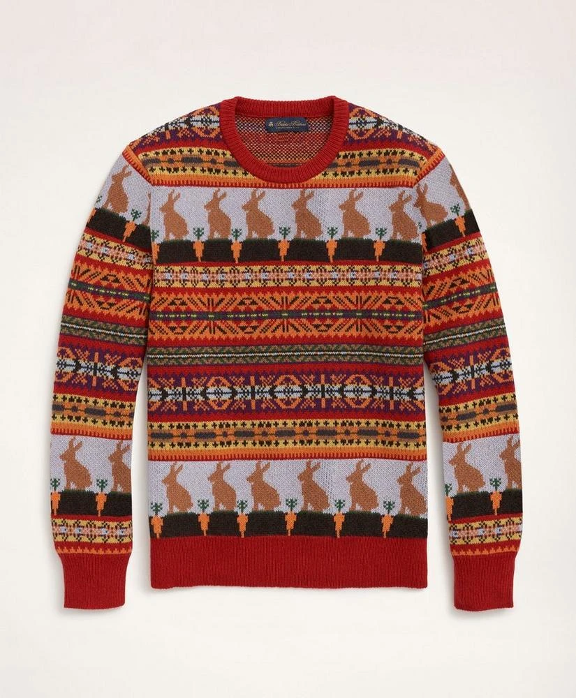 商品Brooks Brothers|Men's Lunar New Year Wool Blend Fair Isle Sweater,价格¥822,第1张图片