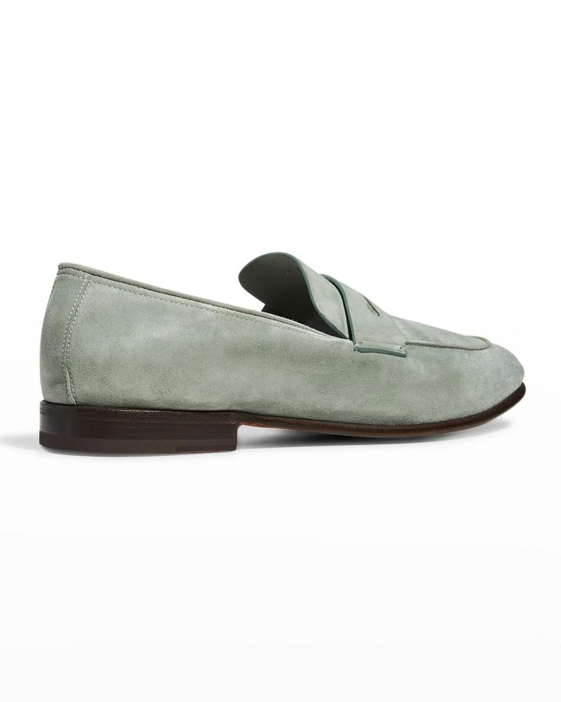 商品Zegna|Men's Suede Lasola Penny Loafers,价格¥3382,第3张图片详细描述