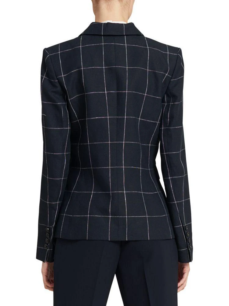 商品Donna Karan|Window Plaid Linen Blazer,价格¥592,第2张图片详细描述