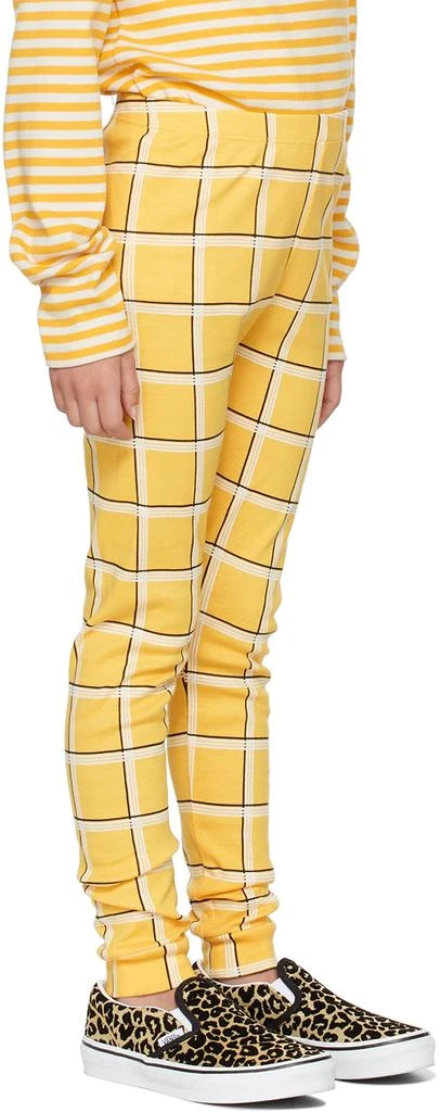 商品Mini Rodini|Kids Yellow Check Leggings,价格¥145,第3张图片详细描述