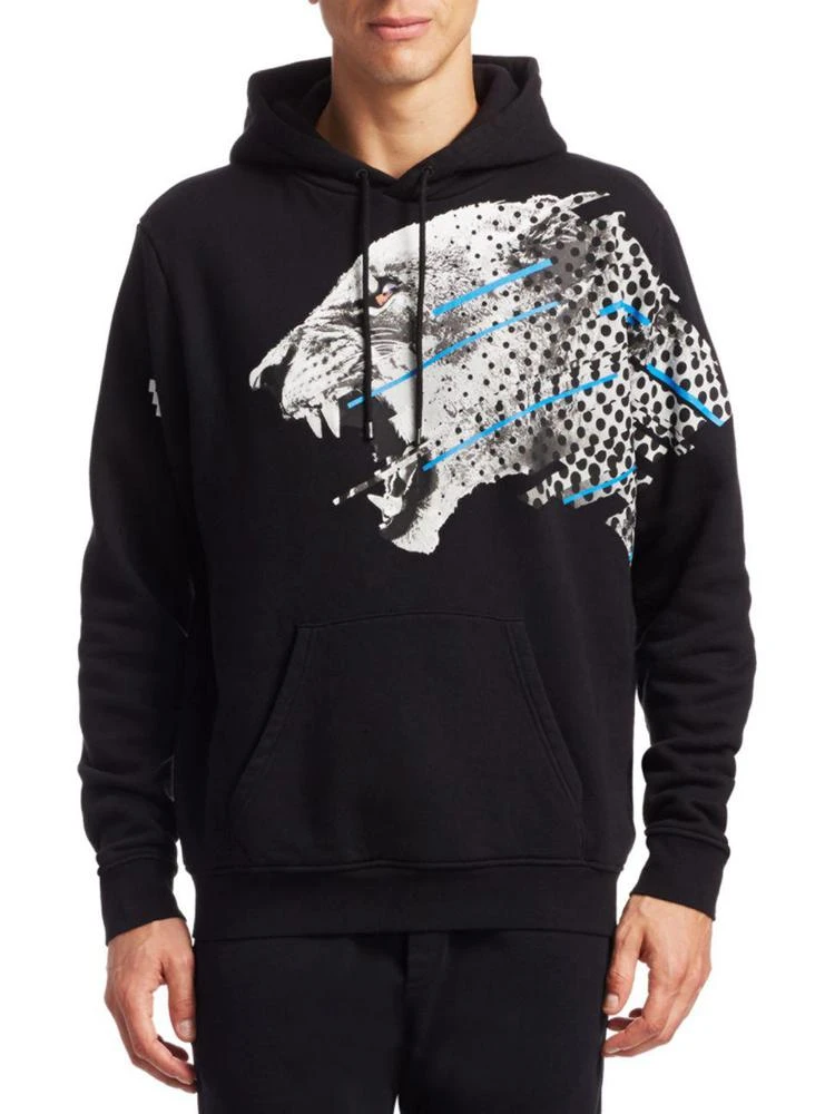 商品Marcelo Burlon|Animal Print Cotton Hoodie,价格¥3451,第1张图片