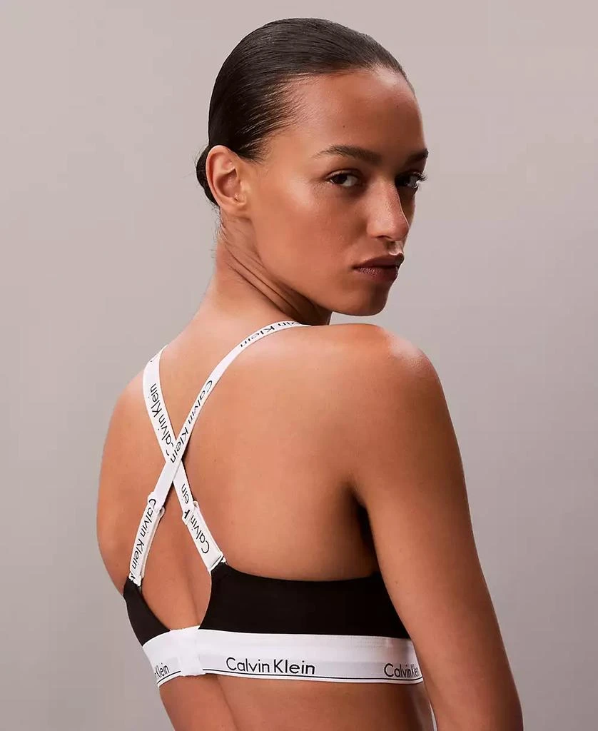 商品Calvin Klein|Women's Icon Cotton Lightly Lined Full Coverage Bralette QF8504,价格¥187,第4张图片详细描述