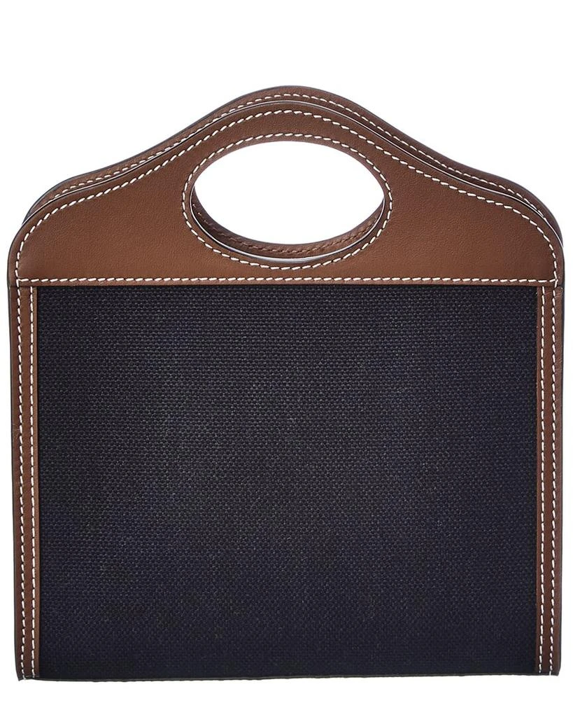 商品Burberry|Burberry Micro Canvas & Leather Pocket Tote,价格¥3935,第2张图片详细描述