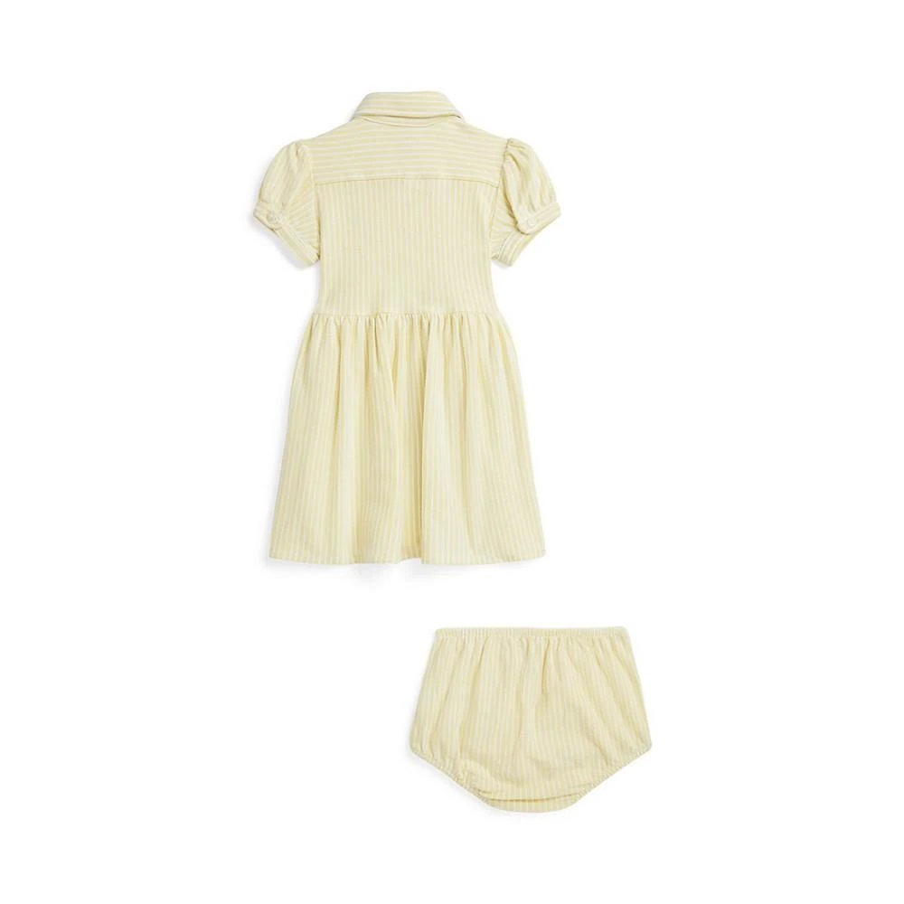 商品Ralph Lauren|Baby Girls Striped Knit Oxford Shirtdress,价格¥150,第2张图片详细描述