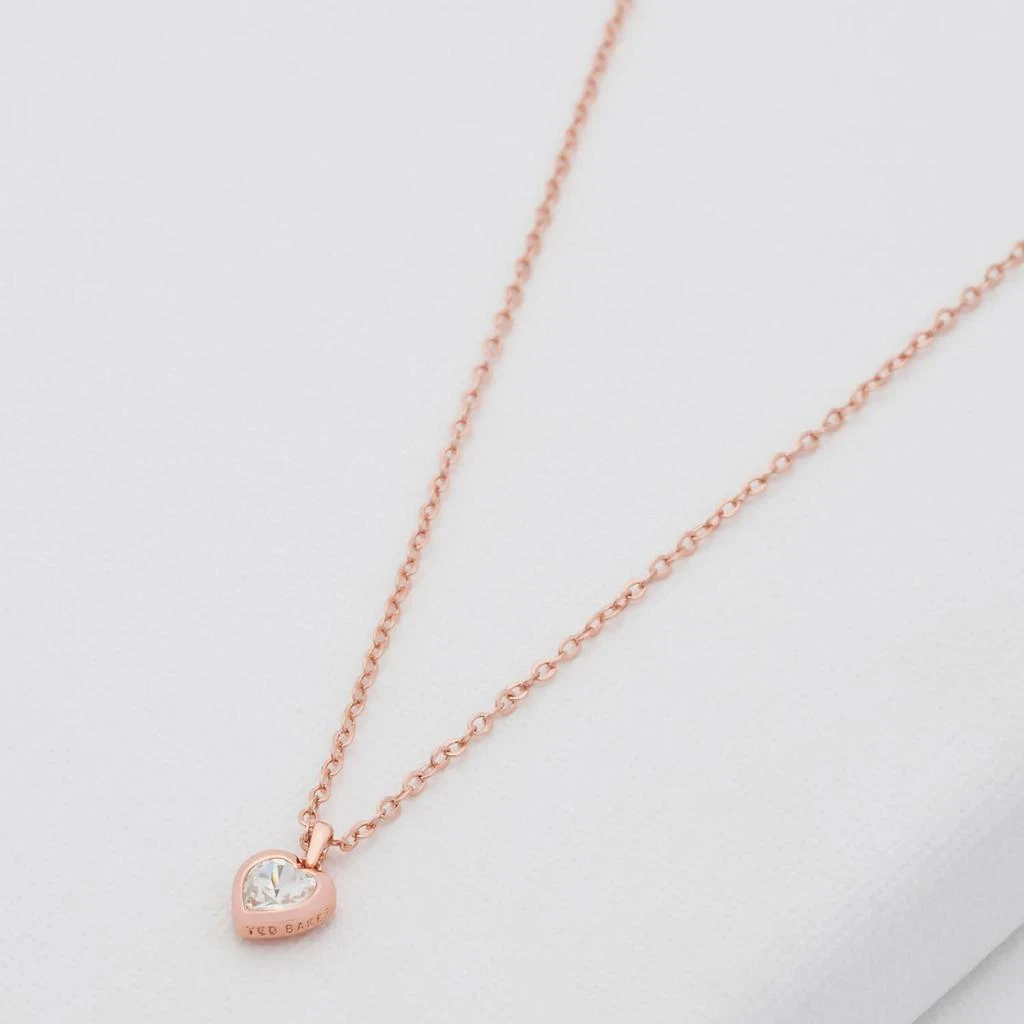 商品Ted Baker London|Ted Baker Women's Hannela Crystal Heart Pendant - Rose Gold/Crystal,价格¥206,第4张图片详细描述