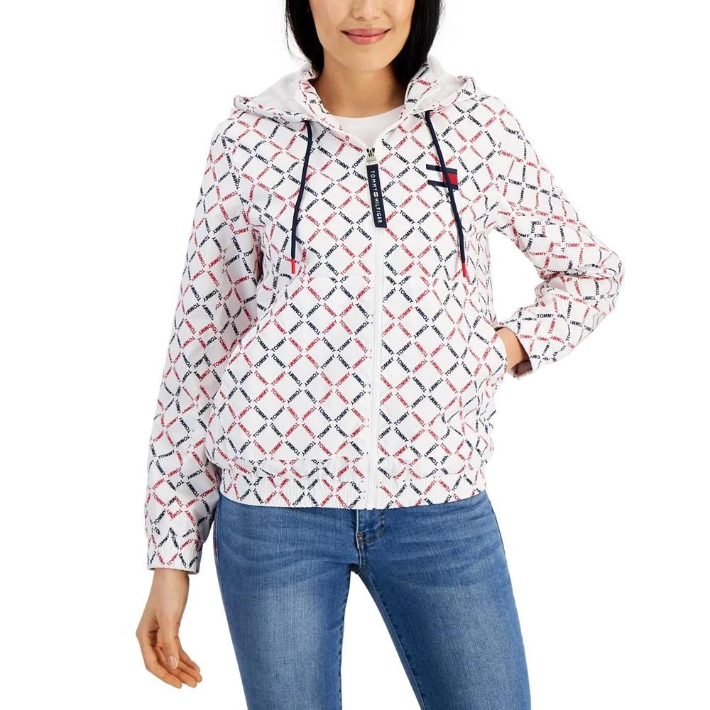 商品Tommy Hilfiger|Women's Logo-Print Windbreaker Jacket,价格¥320,第1张图片