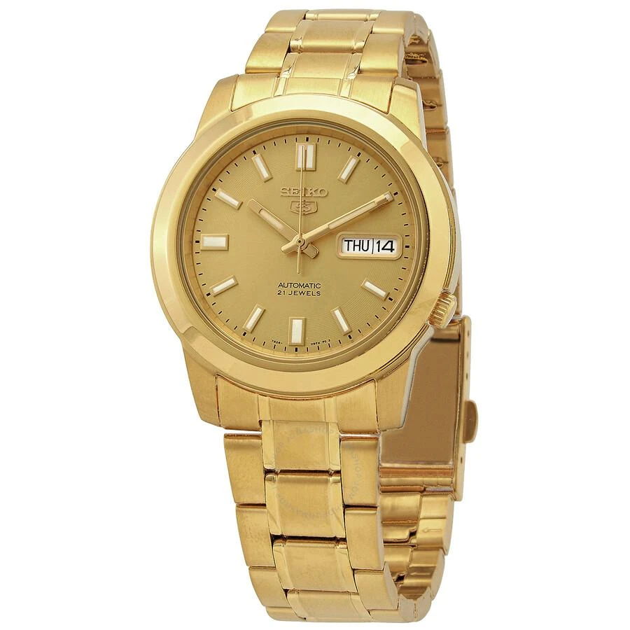 商品Seiko|5 Automatic Gold Dial Yellow Gold-tone Men's Watch SNKK20K1,价格¥1103,第1张图片