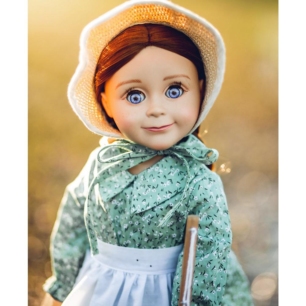 18" Doll Clothes and Accessories, Little House Prairie Dress and Fishing Set, Compatible with American Girl Dolls商品第4张图片规格展示