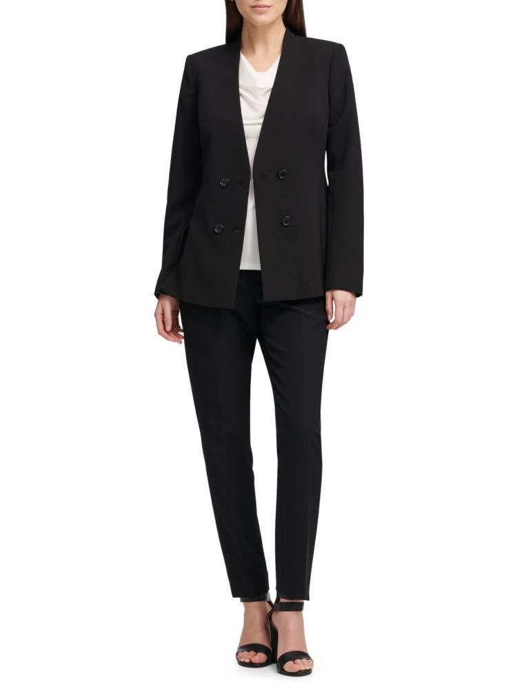 商品Donna Karan|Collarless Double-Breasted Blazer,价格¥519,第3张图片详细描述