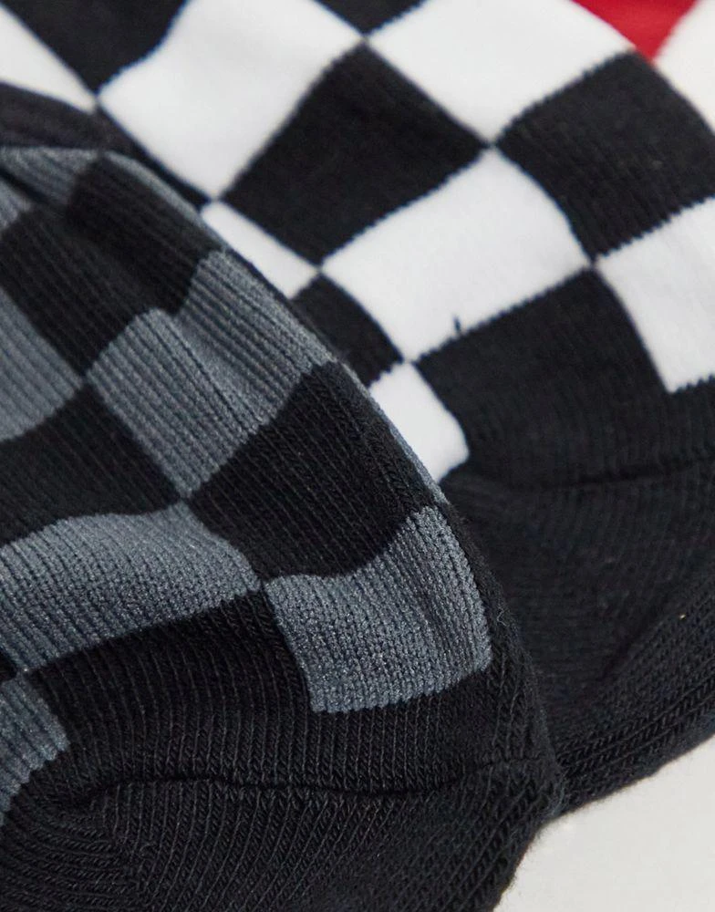 商品Vans|Vans Classic Super no show 3-pack checkerboard socks in multi,价格¥101,第4张图片详细描述