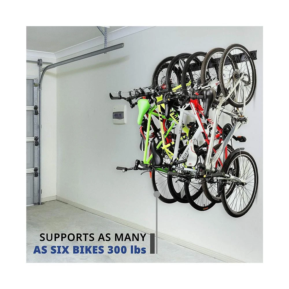 商品Raxgo|Garage Bike Rack Wall Mount Bicycle Storage Hanger with 6 Hooks,价格¥447,第2张图片详细描述