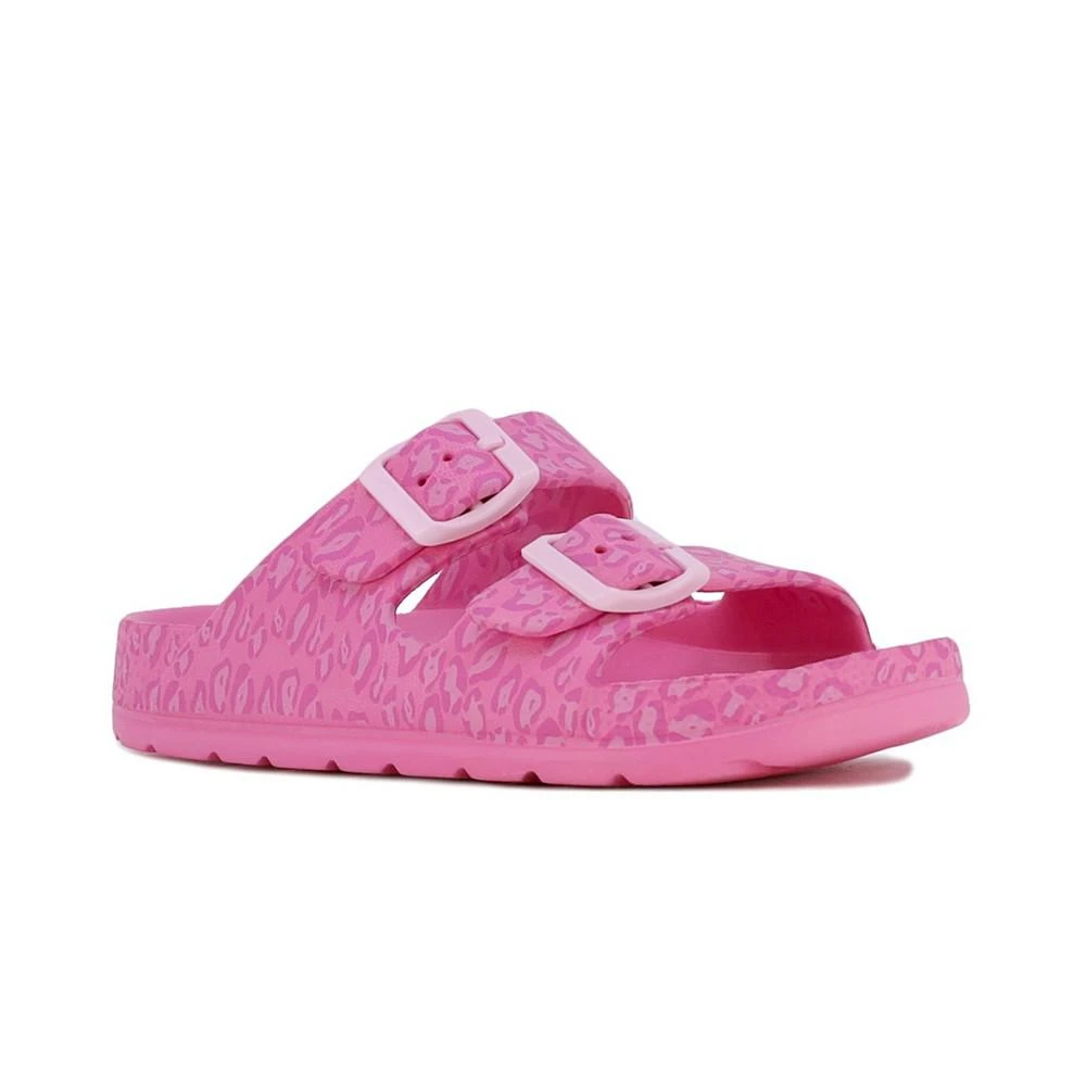 商品Sugar|Little Girls Double Buckle Flat Slide Sandals,价格¥127,第1张图片