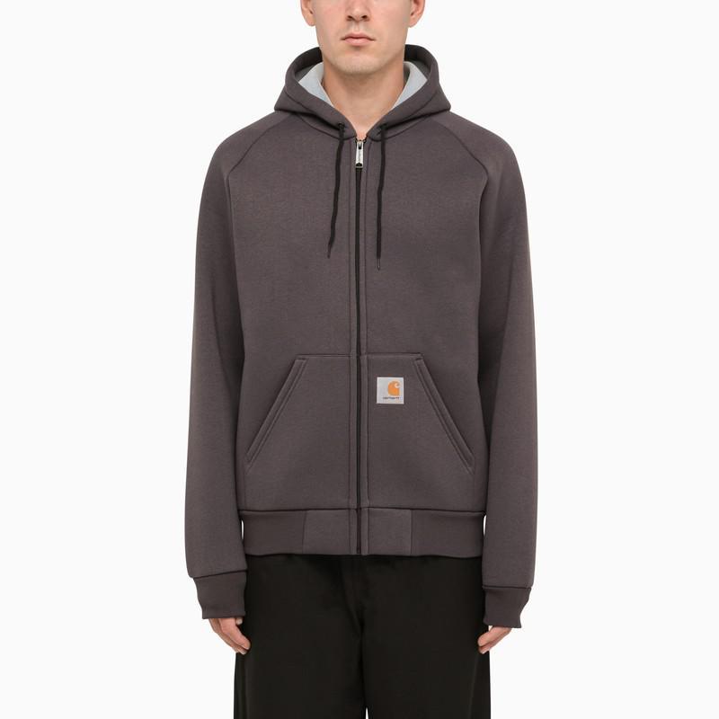 商品Carhartt WIP|Grey jacket with zip and hood,价格¥818,第1张图片