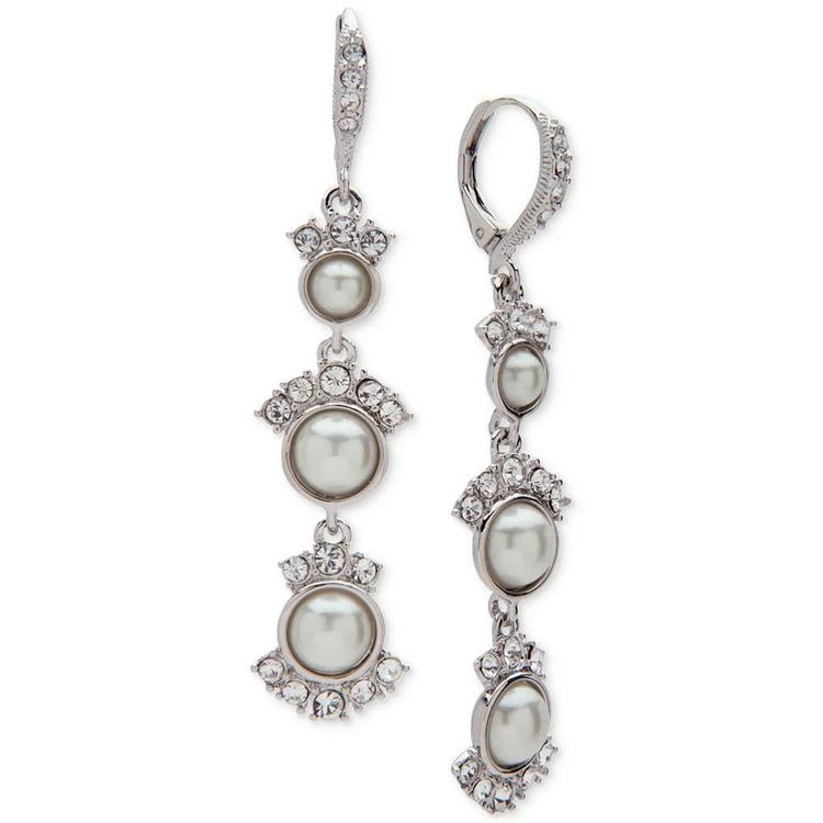 商品Givenchy|Silver-Tone Crystal & Imitation Pearl Linear Drop Earrings,价格¥191,第1张图片