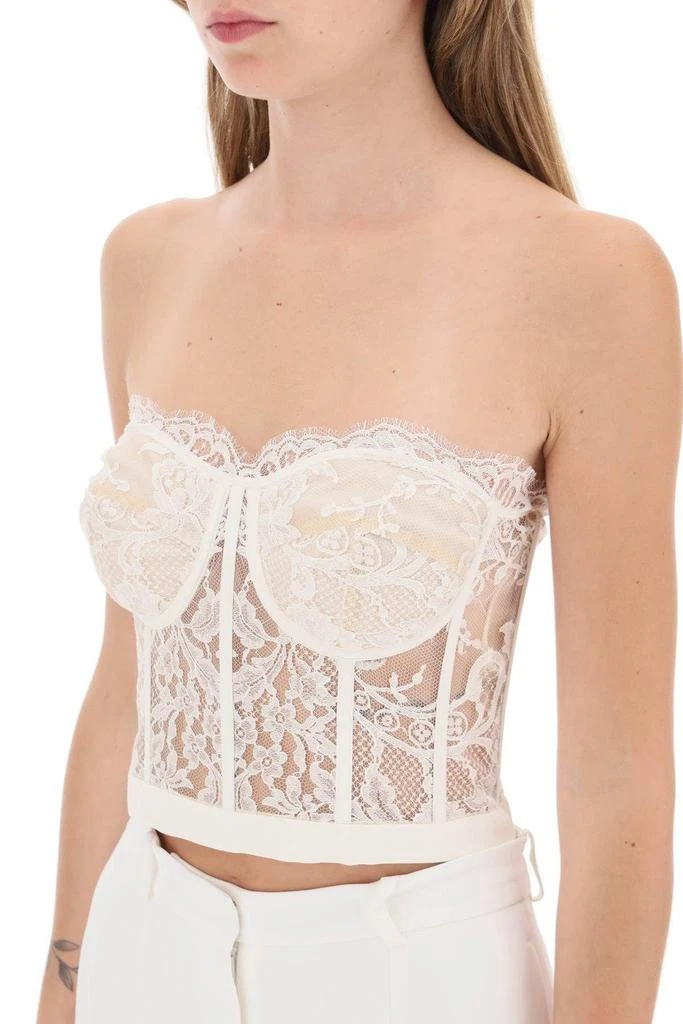 商品Alexander McQueen|Cropped bustier top in lace,价格¥6321,第5张图片详细描述