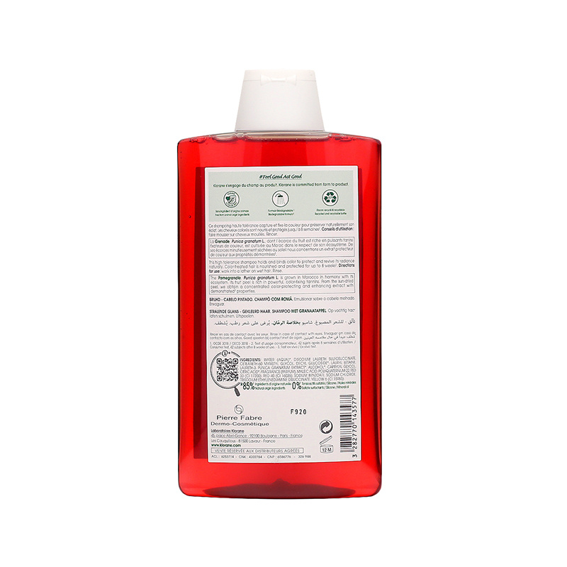 商品[国内直发] KLORANE|Klorane红石榴锁色修护洗发水400毫升 400ml,价格¥444,第2张图片详细描述