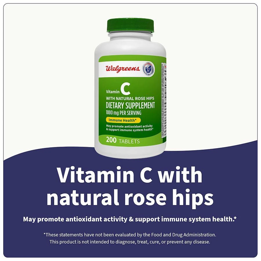 Vitamin C 1000 mg with Natural Rose Hips Tablets (200 days) 商品