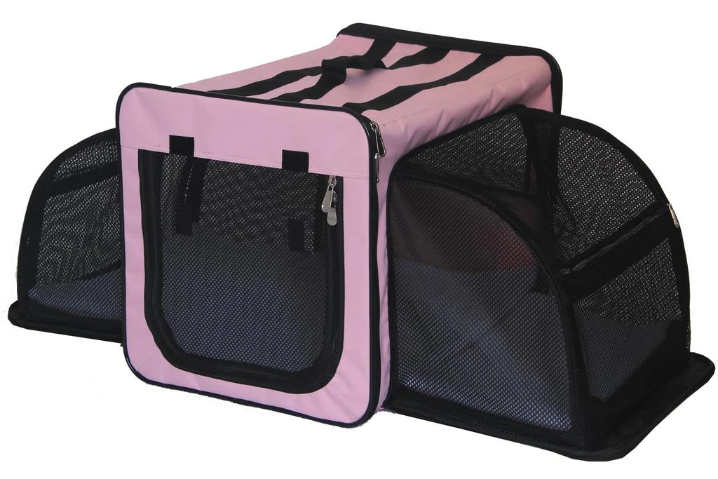 Pet Life  'Capacious' Dual-Sided Expandable Spacious Wire Folding Collapsible Lightweight Pet Dog Crate Carrier House 商品