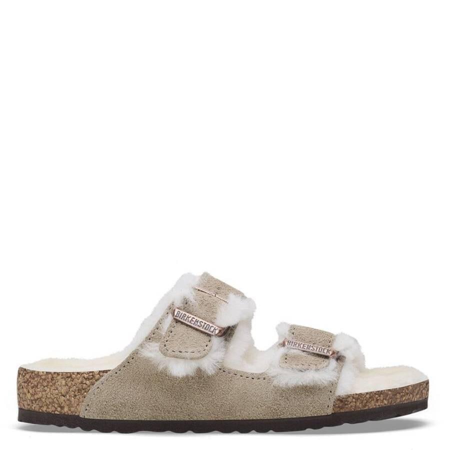 【BIRKENSTOCK】Arizona Shearling ボア☆Taupe Women's Birkenstock Arizona Shearling Sandal in Taupe Suede