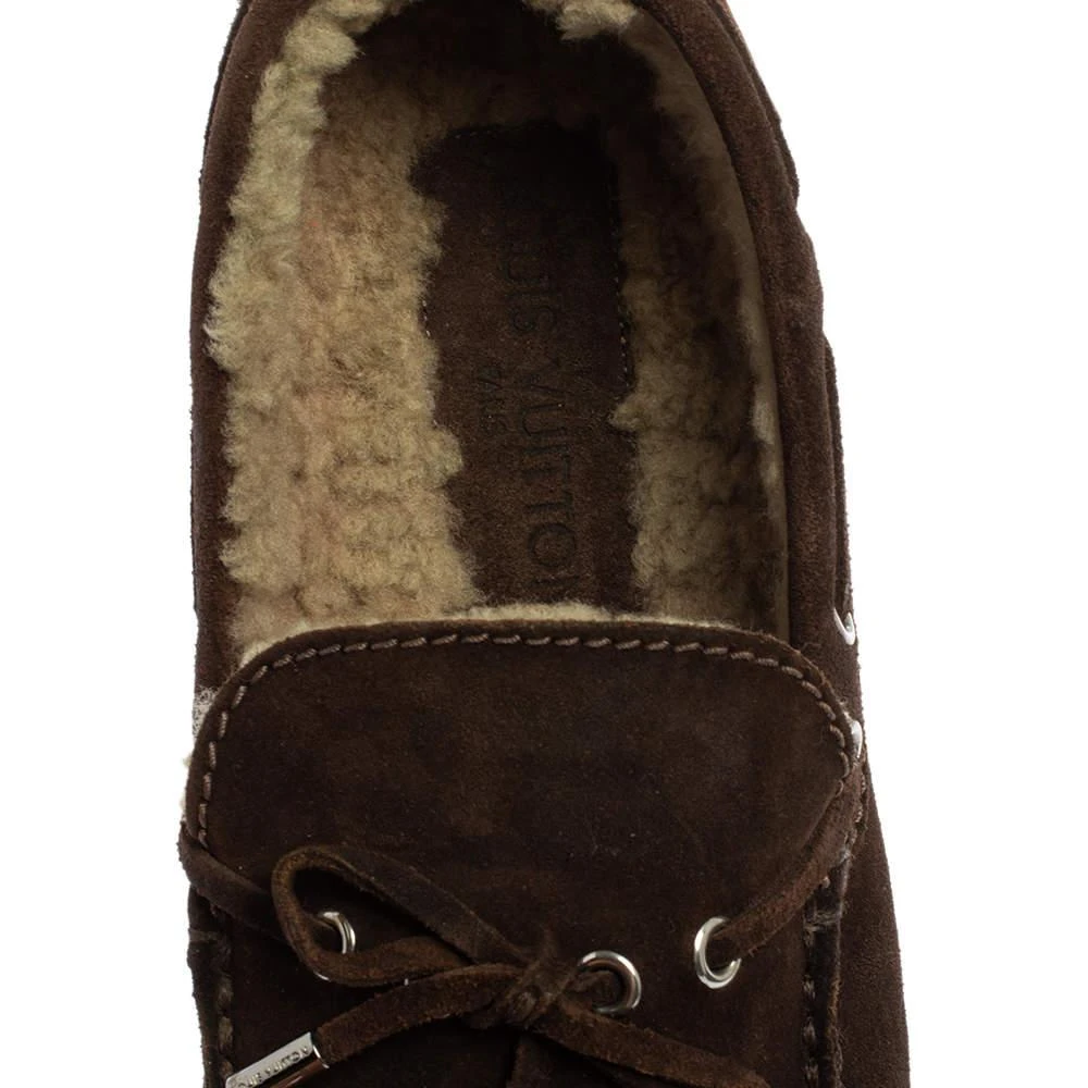 Louis Vuitton Brown Suede Leather Arizona Slip On Loafers Size 42 商品