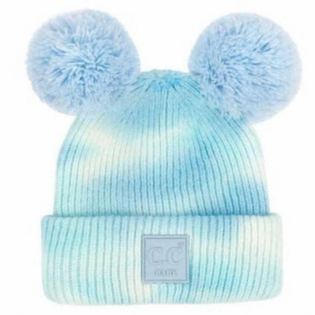 商品C.C Beanie|Baby's Tie Dye Beanie with Double Pom Pom,价格¥261,第1张图片