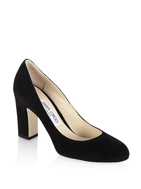 商品Jimmy Choo|Billie 85 麂皮粗跟鞋,价格¥1874,第1张图片