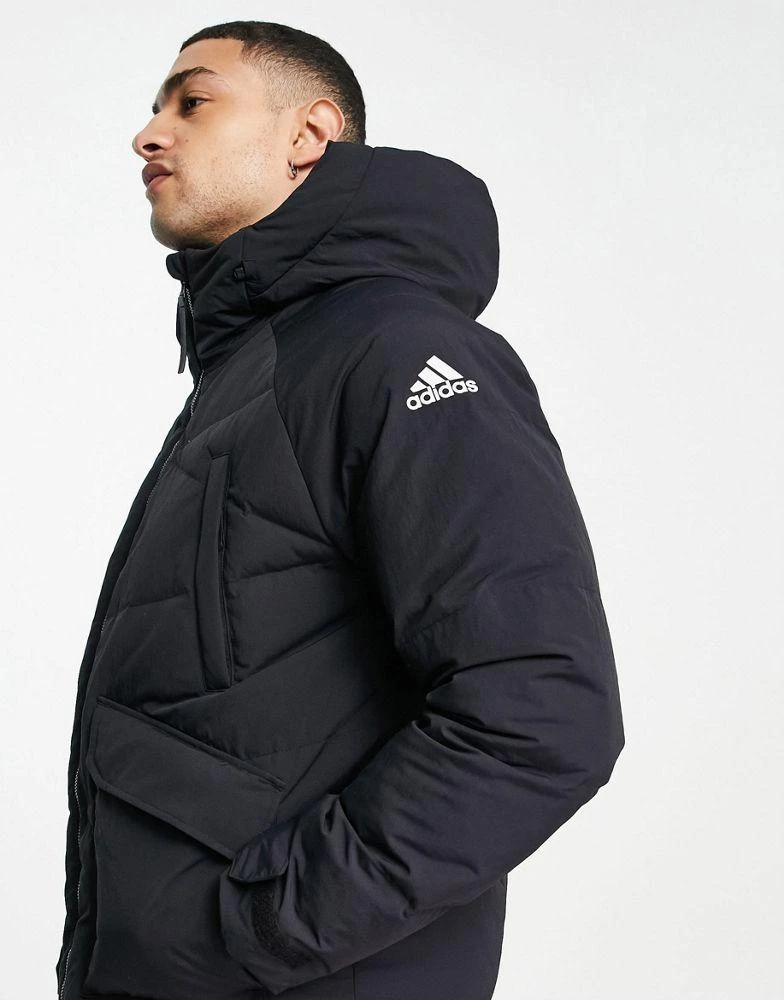 商品Adidas|adidas Outdoor premium down jacket with pockets in black,价格¥1342,第4张图片详细描述