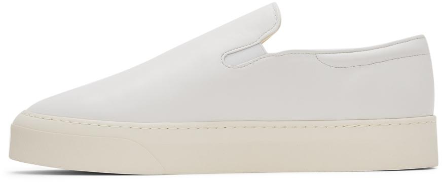 White Leather Dean Slip-On Sneakers商品第3张图片规格展示
