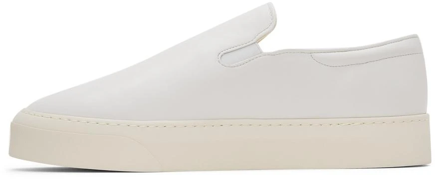 商品The Row|White Leather Dean Slip-On Sneakers,价格¥3571,第3张图片详细描述