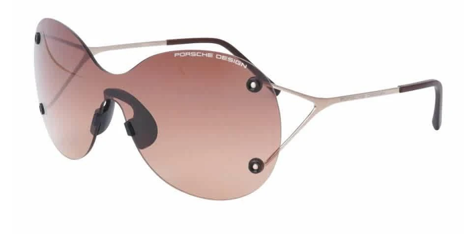 商品Porsche Design|Brown Gradient Shield Unisex Sunglasses P8621 B 99,价格¥750,第1张图片