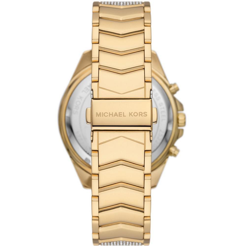 商品Michael Kors|Women's Whitney Chronograph Gold-Tone Stainless Steel Bracelet Watch 44mm,价格¥2935,第5张图片详细描述