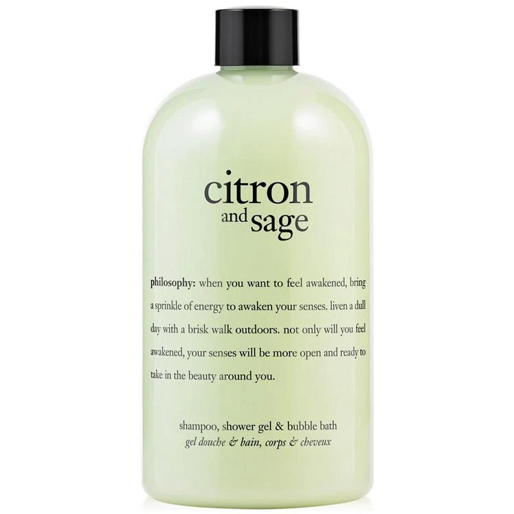 商品philosophy|Citron & Sage Shampoo, Shower Gel & Bubble Bath, Created for Macy's,价格¥135,第1张图片