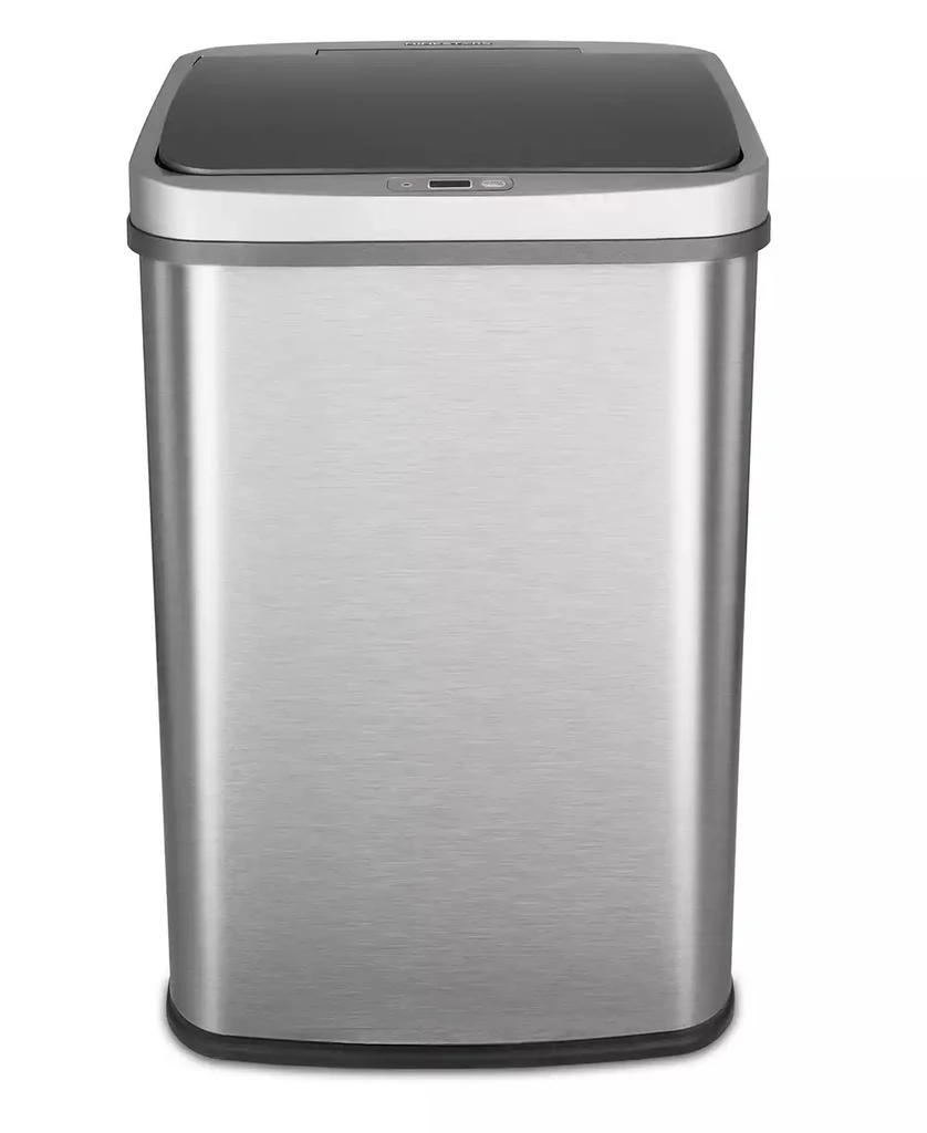 商品NINE STARS GROUP USA INC|Nine Stars 13.2 Gallon Stainless Steel Sensor Trash Can with Gun Metal Trim,价格¥605,第2张图片详细描述