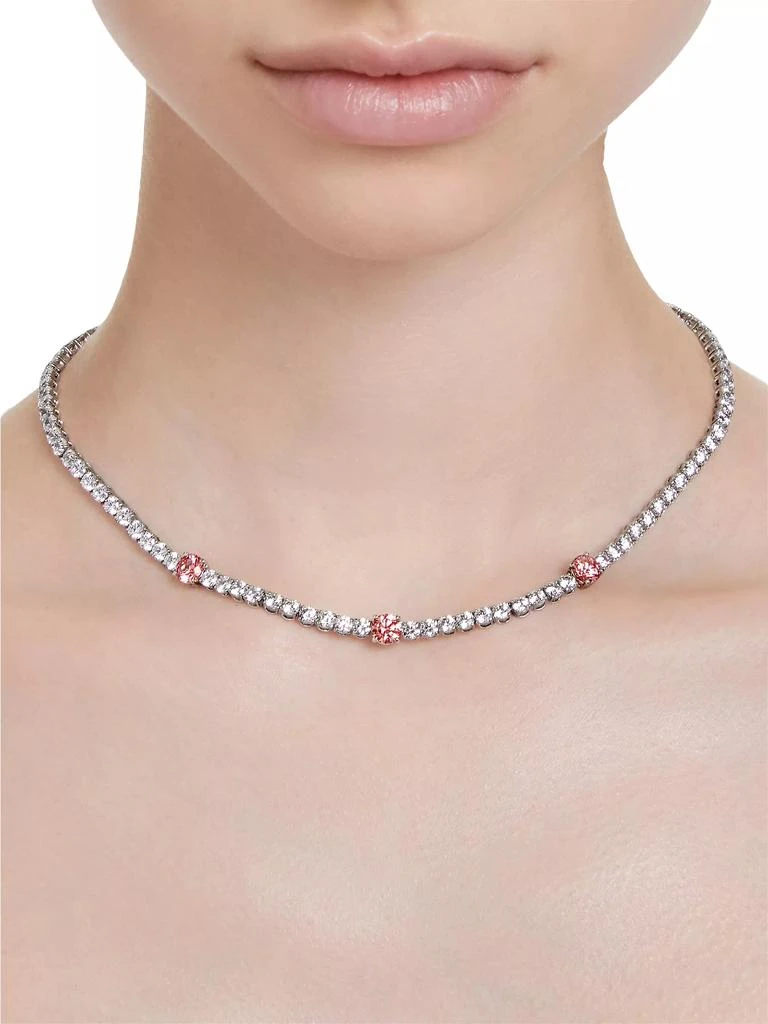 商品Swarovski|Matrix Rhodium-Plated & Crystal Tennis Necklace,价格¥2848,第2张图片详细描述