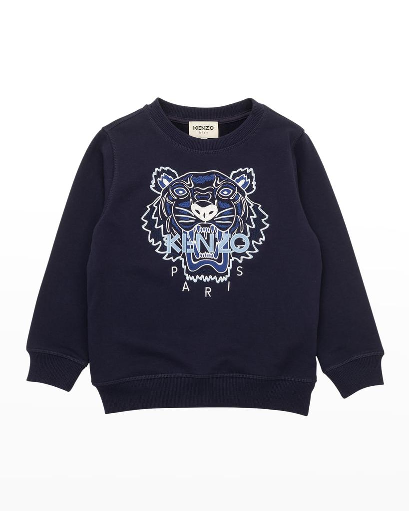 Boy's Classic Tiger Embroidered Sweatshirt, Size 6-12商品第1张图片规格展示