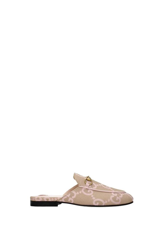 商品Gucci|Slippers and clogs princetown Fabric Beige Soft Pink,价格¥4088,第1张图片