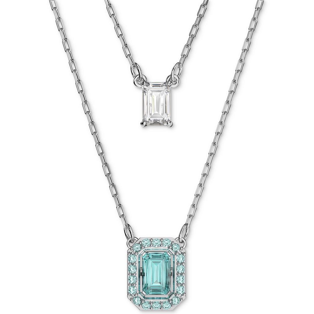商品Swarovski|Silver-Tone Millenia Blue Crystal Pendant Two Row Necklace, 15-7/8" + 2" extender,价格¥1439,第1张图片