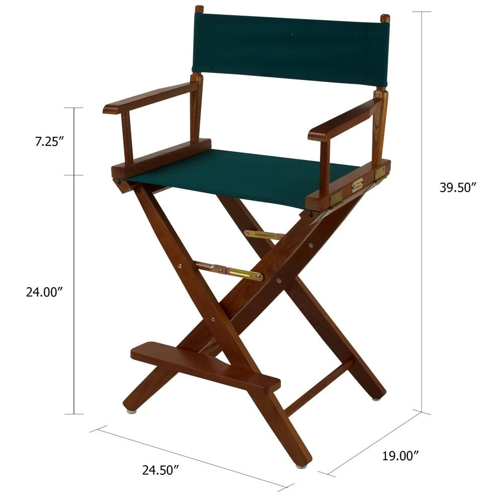 商品American Trails|Extra-Wide Premium 24"  Directors Chair Mission Oak Frame W/Hunter Green Color Cover,价格¥870,第5张图片详细描述