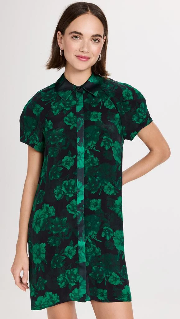 商品Alice + Olivia|alice + olivia Jem Floral Shirt Dress,价格¥1666,第2张图片详细描述